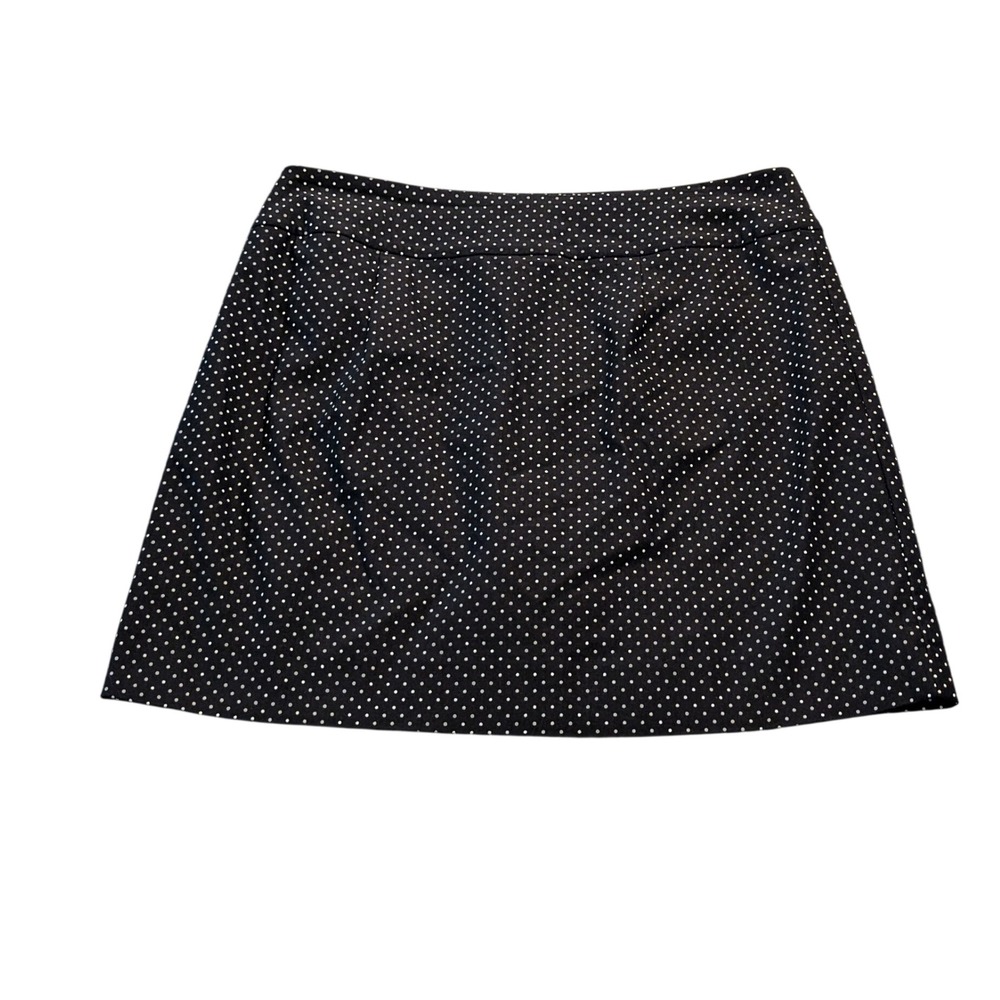 Black White Polka Charter Club Polka Dot Mini Skort Side Zip Womens